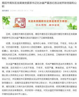 王中王一码一肖100精准，全面解析说明揭秘：揭阳市揭东区龙尾镇党委原书记刘冰銮被“双开”：利欲熏心，胆大妄为，非法侵吞公款  